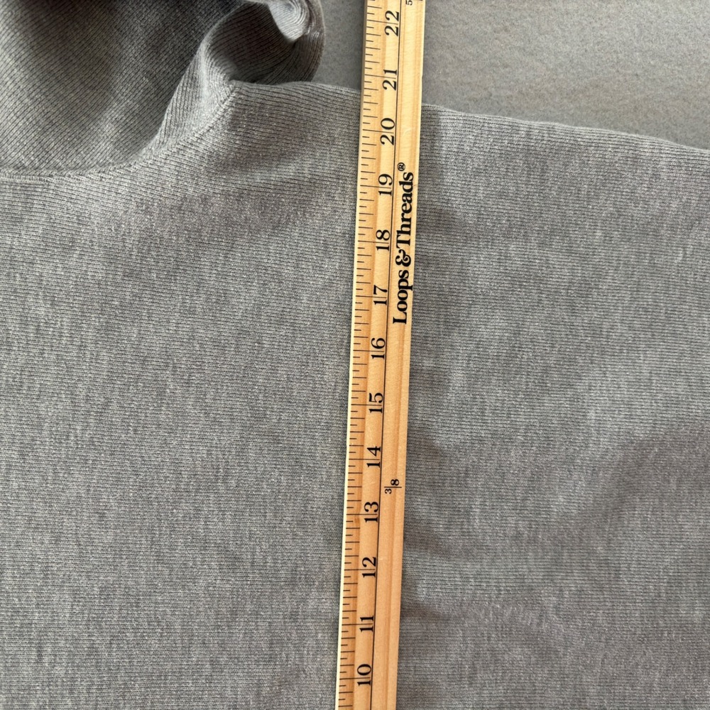 Polo Ralph Lauren Mens V-Neck Sweater Gray Cotton Ribbed Knit Pony Logo Size M - Picture 8 of 8